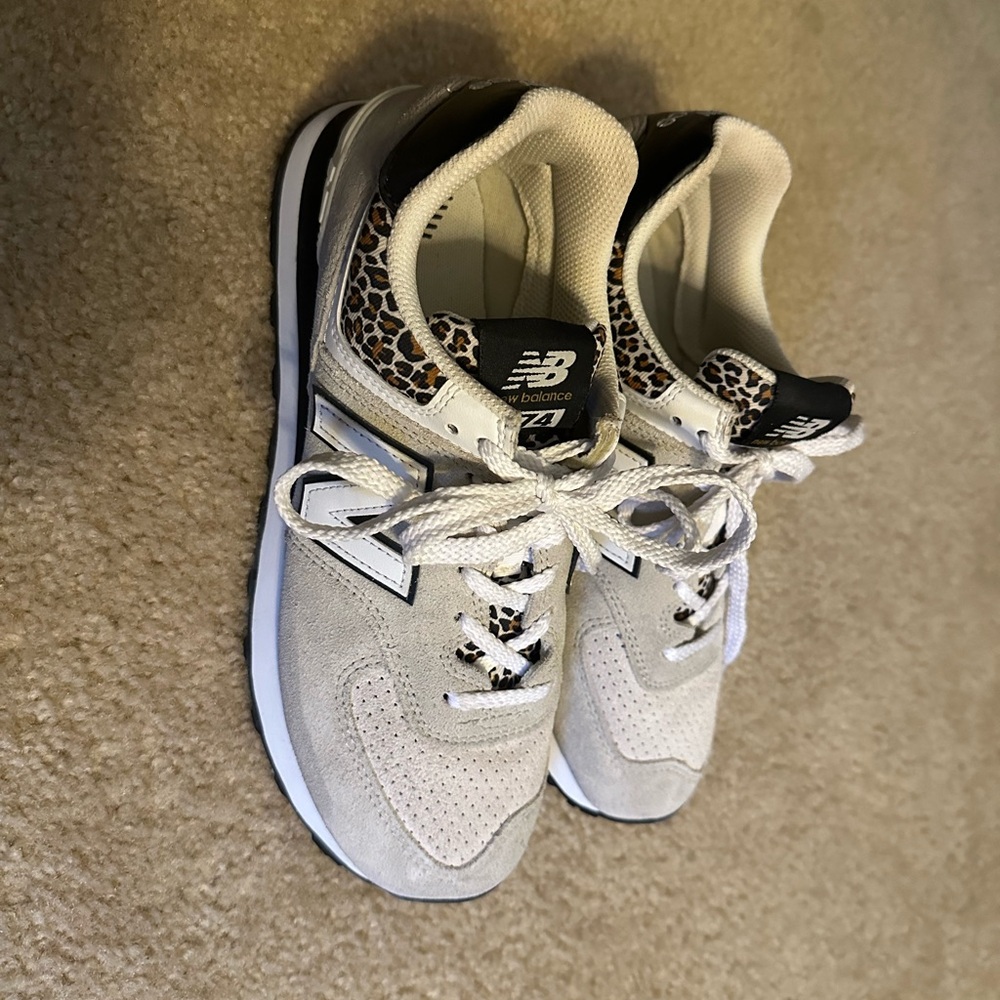 New Balance White and Black Athletic Shoes